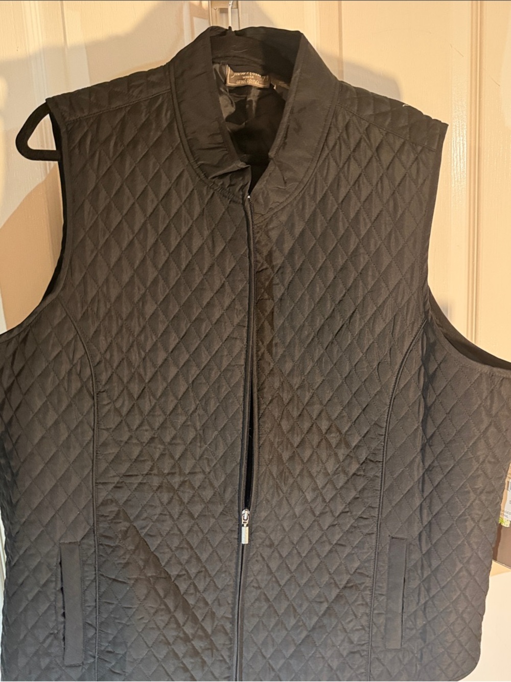 Jane Ashley Black Quilted Vest